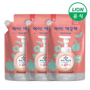 아이깨끗해 촉촉한 모이스처 핸드워시 복숭아향 200ml 리필 3개