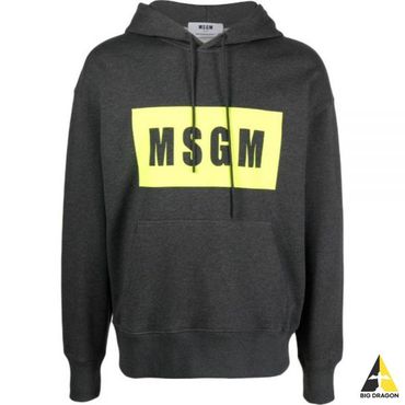 MSGM 엠에스지엠 박스 로고 후드 티셔츠 (3340MM525F 227797 98)