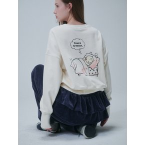 GOOD NIGHT SWEATSHIRT, CREAM