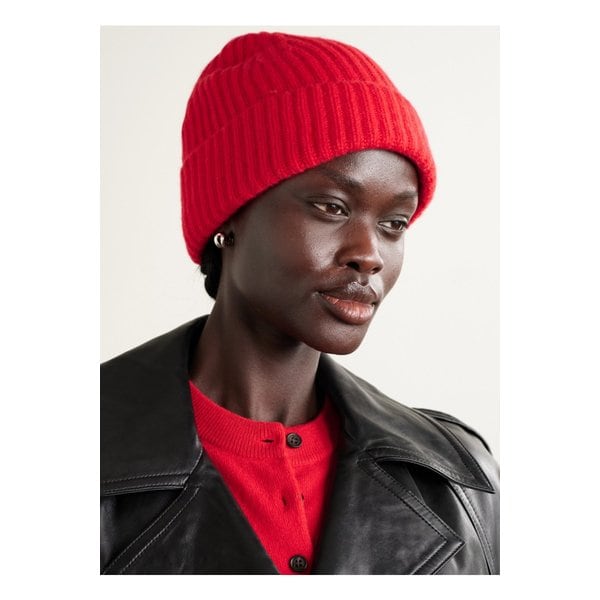 마티니 골지 캐시미어 비니 레드 46376663162904546