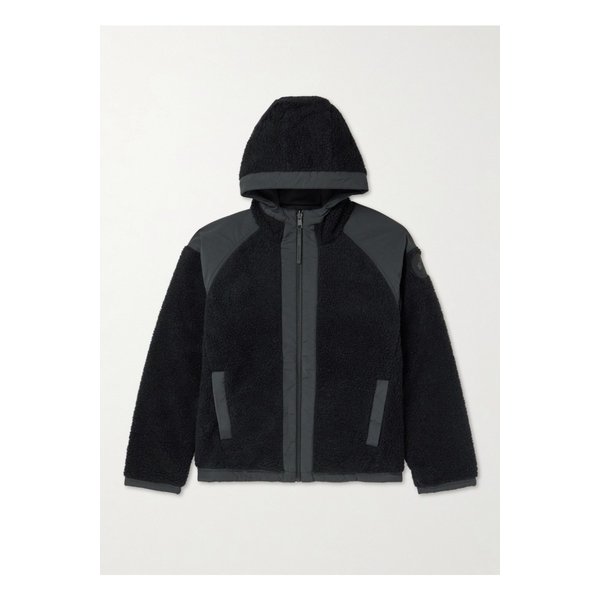 알베르니 리버서블 립스탑 울 혼방 플리스 후드 재킷 블랙 46376663162932259