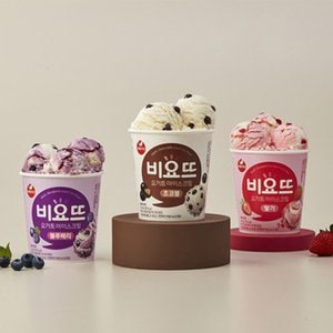 쇼핑의고수 요거트 아이스크림 대용량 3가지맛 세트(초코볼+블루베리맛+딸기맛)