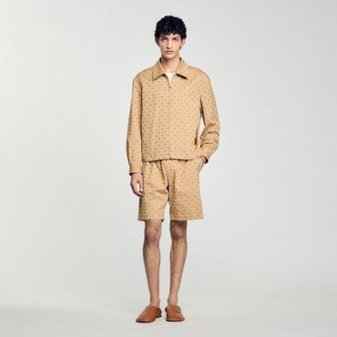 산드로옴므 [SANDRO HOMME] 스퀘어 크로스 집업 자켓 SH25S3MRJ2383