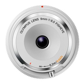 OM 시스템 올림푸스 9mm f8 BCL-0980 WHT 올림푸스 미러레스 피쉬 아이 바디 캠 렌즈