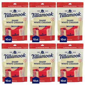 Tillamook 틸라무크 샤프 화이트 체다 치즈 스낵 10개입 6팩