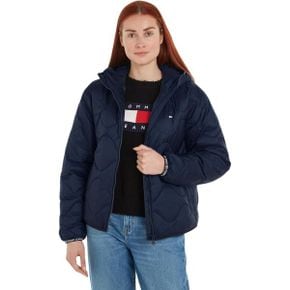 영국 타미힐피거 패딩 Tommy Jeans Women Quilted Tape Hood Puffer Ext Padded Jackets Blue XX