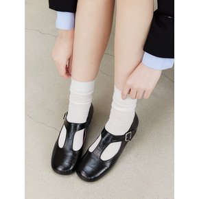 [단독]Glan  글랜 스퀘어토 T스트랩 로퍼 플랫슈즈_F426_3colors_2.5cm