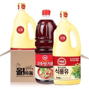 사조  식용유 1.8L 2개 + 고추맛기름 1.8L 1개