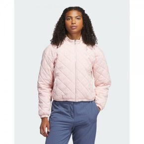 4821093 Adidas Golf Go-to Quilted Jacket Womens - Sandy Pink