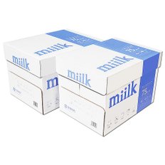 밀크 A4 복사용지 A4용지 75g 2000매 2BOX