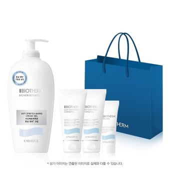 비오템 [SSG] [선물포장] 비오베르제뛰르 튼살 크림 400ml 세트 (+바디밀크 150ml, 샤워젤 50ml,쇼핑백)