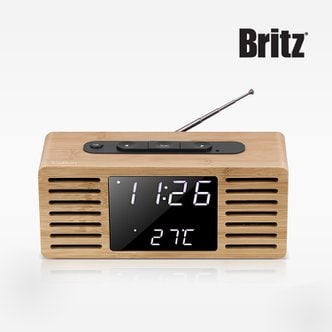 브리츠 BZ-E2R 효도 소형 FM 라디오 무소음 탁상용 알람 시계