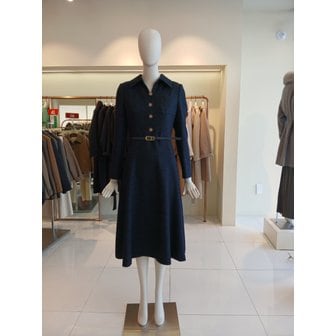 CC콜렉트 [여주점] 씨씨콜렉트 벨티드트위드카라넥원피스 E261mse103