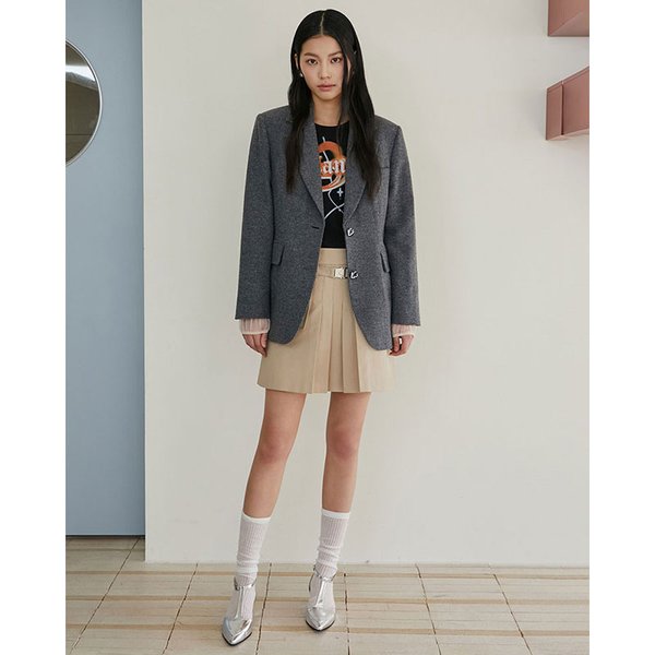 [시흥점] 여성 와이드 숄더 루즈핏 테일러드 자켓 (ER1WJ162)