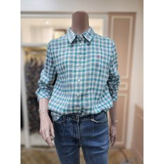 BCBG o 세잔 체크 블라우스 B4B3B407