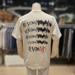 프리미엄 오버핏 RENOMA ART 라운드 면 100 티셔츠 RPBMTT66A