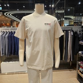프리미엄 오버핏 RENOMA ART 라운드 면 100 티셔츠 RPBMTT66A