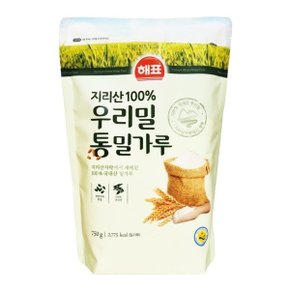 해표 지리산 우리밀 통밀가루 750g x 1개