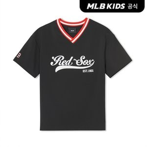 MLB키즈 (공식)24SS 바시티 V넥 우븐 티셔츠 BOS