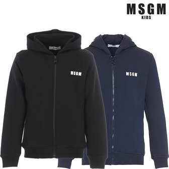 MSGM 키즈 슬로건 프린트 후드집업 MS026819