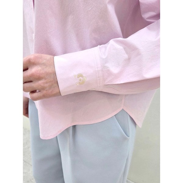 Pink Orchid Embroidered Cuff Shirt