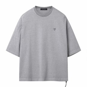 Light Grey Oversized Fit Dyed T-shirt_CQTAM25421GYL