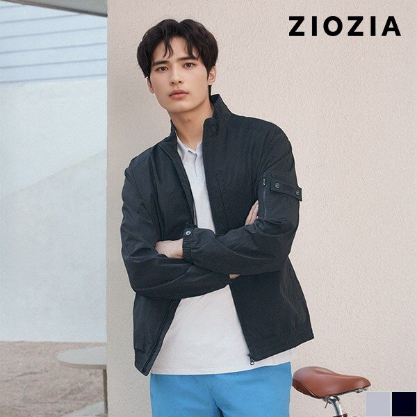 [지오지아] 오버핏 하이넥 윈드브레이커 점퍼 (AED2JJ1602)