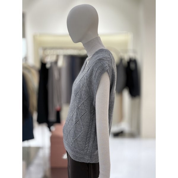 [부산점] [씨씨콜렉트] 브이넥 울 블렌드 니트 베스트 (E254KSB131)