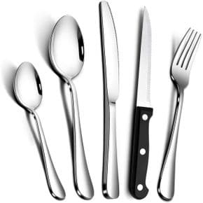 영국 빌레로이앤보흐 커트러리 RayPard Silver 30Piece 스테인리스스틸 Cutlery Set with Steak