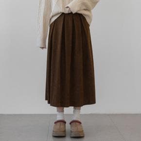 /라이니 골덴 코듀로이 플레어 밴딩 스커트 bo-3141c