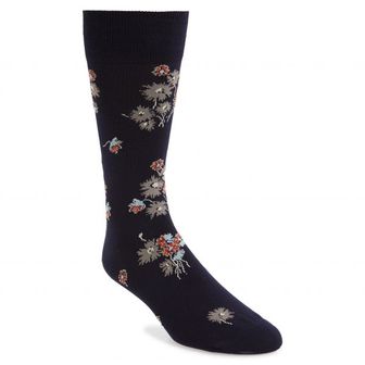 이스퀘어 4755608 Paul Smith Narcissi Floral Cotton Blend Dress Socks