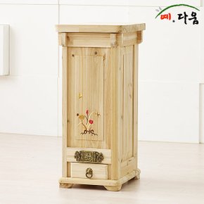 삼나무 상감 원목 쌀통 20kg