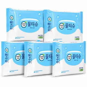 깨끗한나라 물티슈 페퍼민트 블루 휴대용 10매 x5개_P435592877