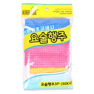 제이큐 극세사 요술행주 3P 30x40 핑크 X ( 3매입 )