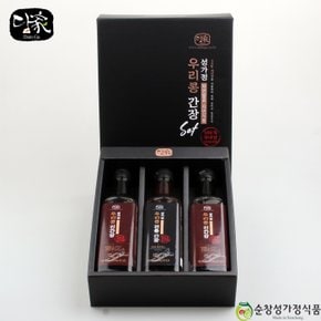 [담가,순창성가정식품]성가정간장선물세트1호(전통간장420ml1개,진간장420ml2개/보자기포장포함)