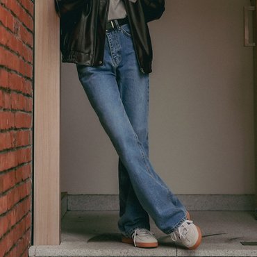 틸아이다이 Semi boots cut hybrid denim pants_Blue