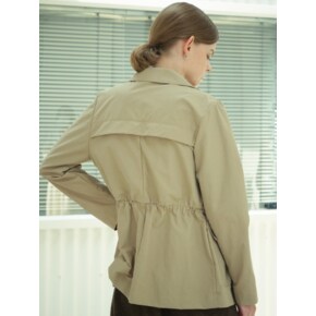 String Detail Double Jacket _Beige