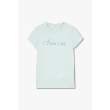 ARMANI EXCHANGE 여성 핫픽스 로고 슬림 티셔츠(A425130501)민트