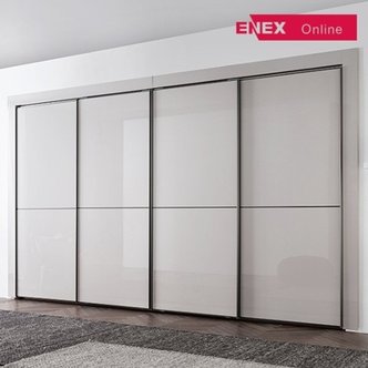 ENEX 얼그레이 글로시 슬라이딩 붙박이장(고급형)-240cm