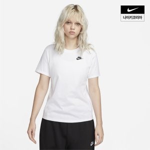 나이키 우먼스 나이키 스포츠웨어 클럽 에센셜  티셔츠 NIKE DX7903-100