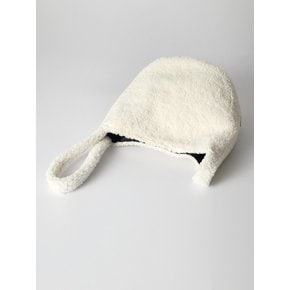 Wool dumpling wrist bag - Ivory