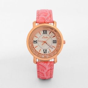 넬슈 여성 손목시계 핑크  /패션시계 가죽손목시계