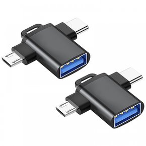 OTG 3 IN 1 5Gbps Type C, USB-Micro B to USB-A 3.0 PC, MacBook, Android, 변환 어댑터 고속