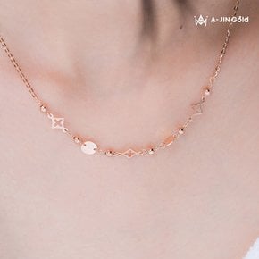 14k,18K 클로버 코인 볼 목걸이