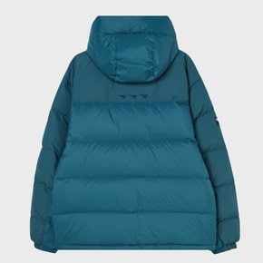 BLOCK HOODIE DOWN [GREEN]