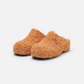 Round platform clogs Fluffy Orange