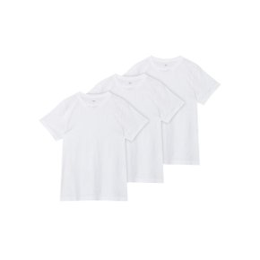 남녀공용 코튼 라운드넥 티셔츠 3매 J42N901201001