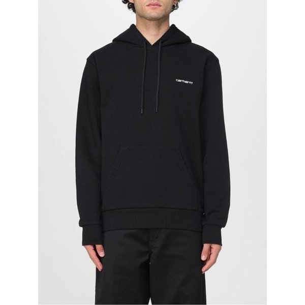 25FW 칼하트 WIP 후드 티셔츠 I0353920D2XX BLACK DOM