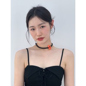 LOVE Necklace - Black Orange