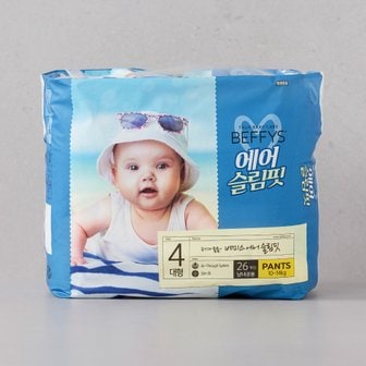  베피스 에어슬림핏 기저귀 대형 남녀공용 26P